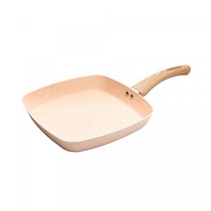 Bistequeira de Indução em Alumínio com Revestimento Cerâmico Chef Pro Bege 24cm - Lyor