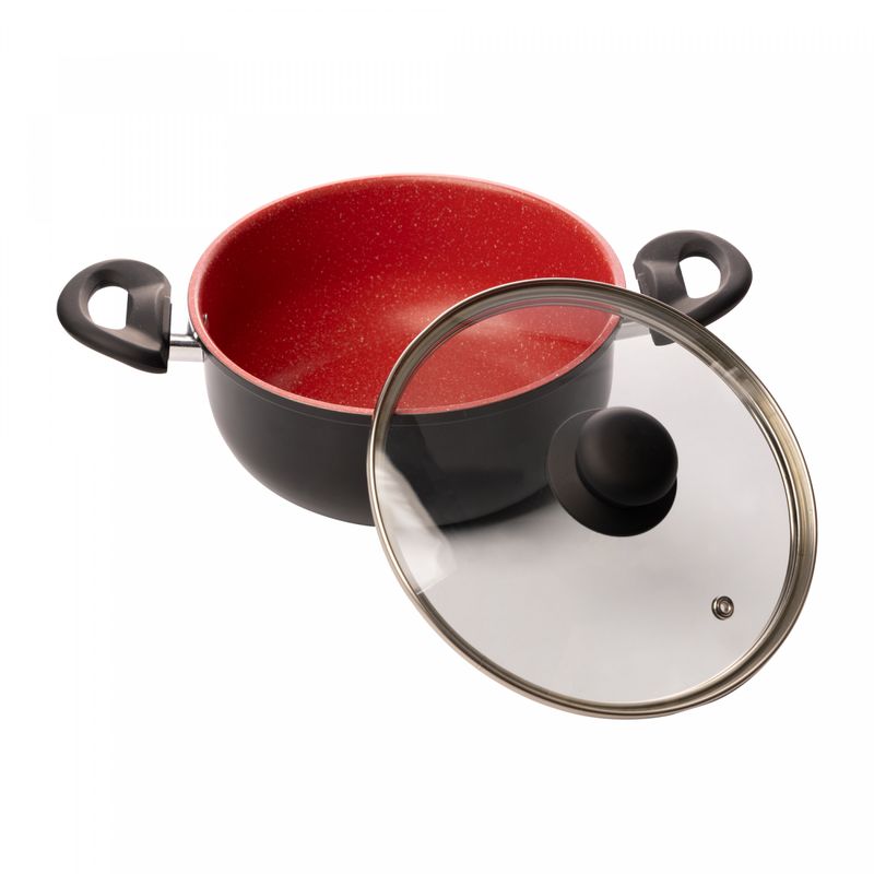 Cacarola-de-Inducao-Aluminio-com-Revestimento-Ceramico-e-Tampa-de-Vidro-Chef-Pro-Vermelha-20cm-Lyor