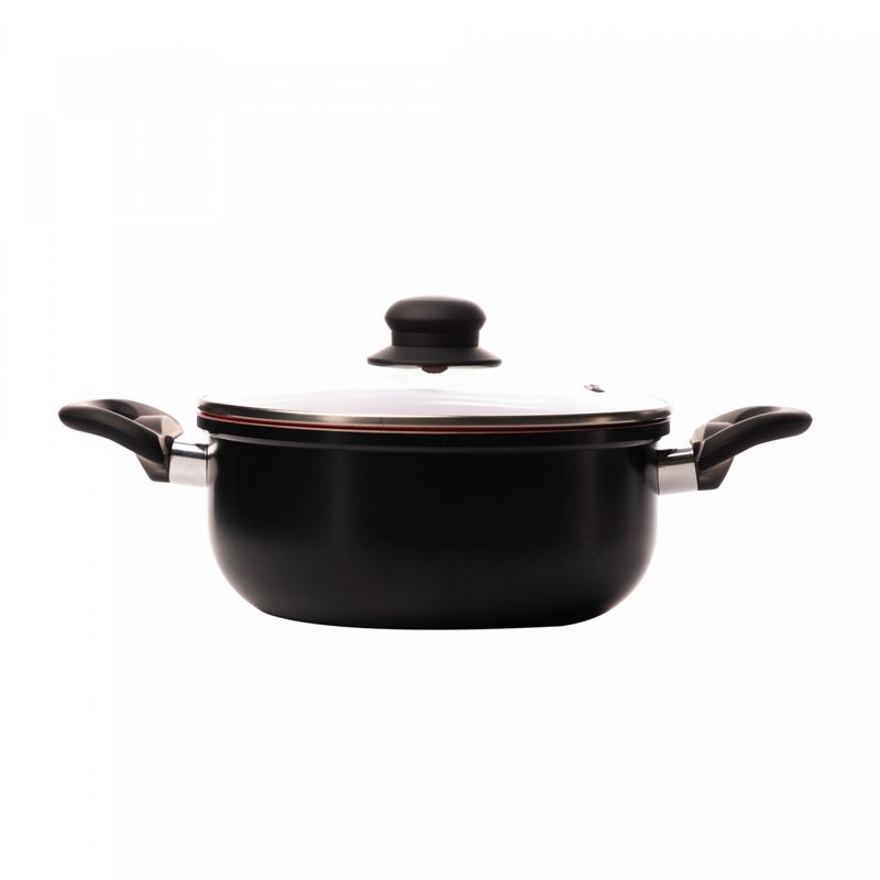 Cacarola-de-Inducao-Aluminio-com-Revestimento-Ceramico-e-Tampa-de-Vidro-Chef-Pro-Vermelha-20cm-Lyor