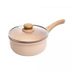 Panela-de-Inducao-em-Aluminio-com-Revestimento-Ceramico-e-Tampa-de-Vidro-Chef-Pro-Bege-18cm-Lyor