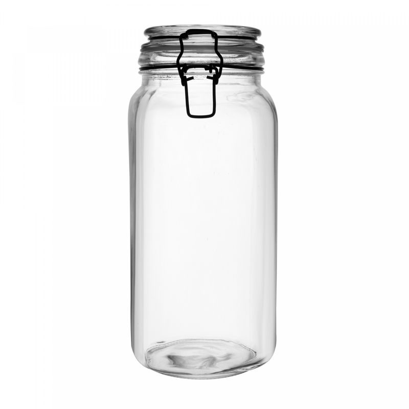 Pote-Hermetico-de-Vidro-com-Silicone-e-Clipe-em-Metal-Vintage-Preto-23L-Lyor
