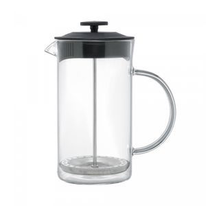 Cafeteira Prensa Francesa de Vidro Borossilicato e Tampa de Plástico Lyon Preta 400ml - Lyor