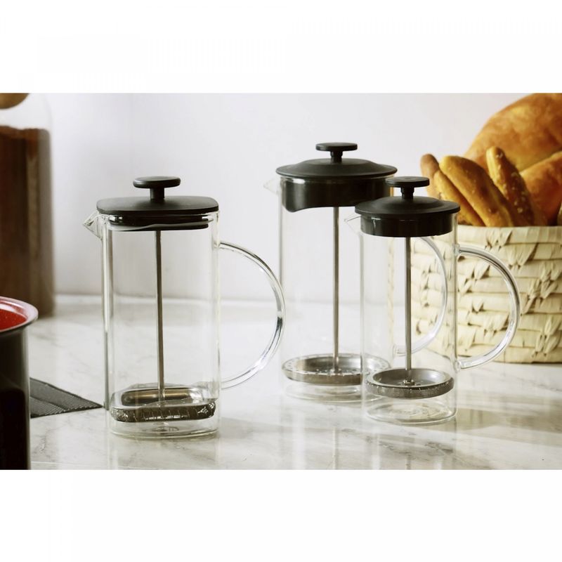 Cafeteira-Prensa-Francesa-de-Vidro-Borossilicato-e-Tampa-de-Plastico-Lyon-Preta-400ml-Lyor
