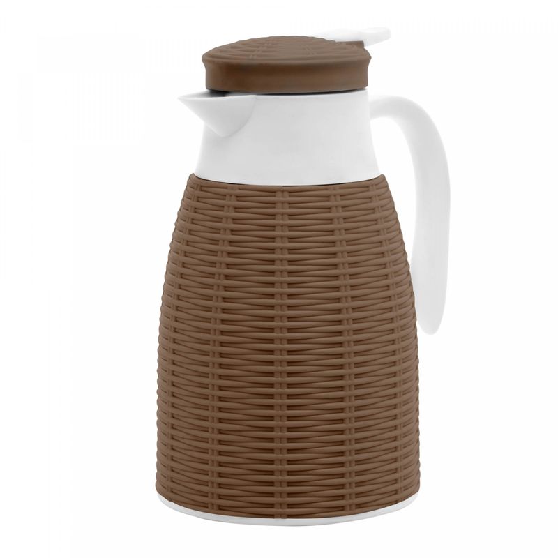 Garrafa-Termica-de-Plastico-Rattan-Marrom-Escuro-1L-Lyor