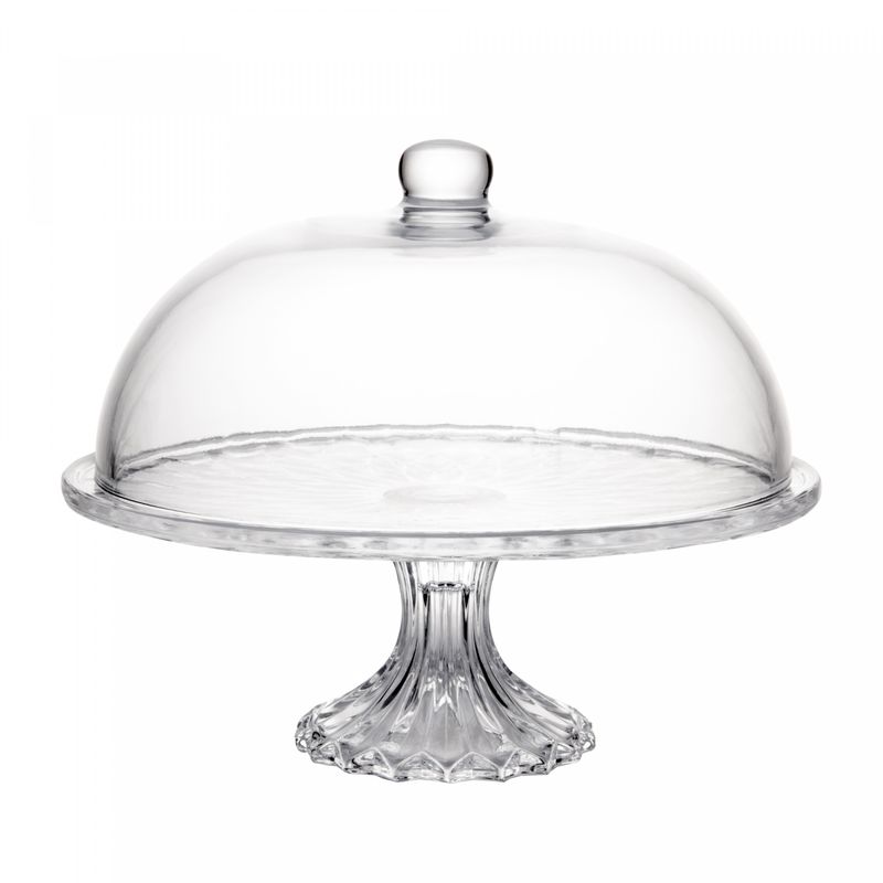 Prato-para-Bolo-de-Cristal-com-Pe-e-Tampa-Diamond-31cm-x-31cm-x-235cm-Lyor