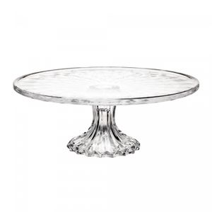 Prato para Bolo de Cristal com Pé Diamond 31cm x 13cm x 14,5cm - Lyor
