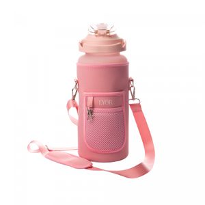 Conjunto Garrafa Squeeze de Policarbonato 2,1L com Case 5 em 1 Rosa - Lyor