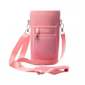 Conjunto Garrafa Squeeze de Policarbonato 2,1L com Case 5 em 1 Rosa - Lyor