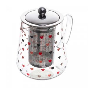 Chaleira de Vidro Borossilicato com Filtro de Aço Inox Love 750ml - Lyor