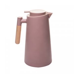 Garrafa Térmica de Plástico com Cabo de Madeira Escandinávia Nude 1L - Lyor
