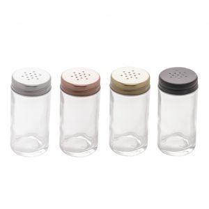 Pote para Tempero de Vidro com Tampa com Furos Sortido 80ml - Lyor