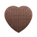 Lugar-Americano-de-Rattan-Plastico-Coracao-Marrom-41cm-x-40cm-Lyor