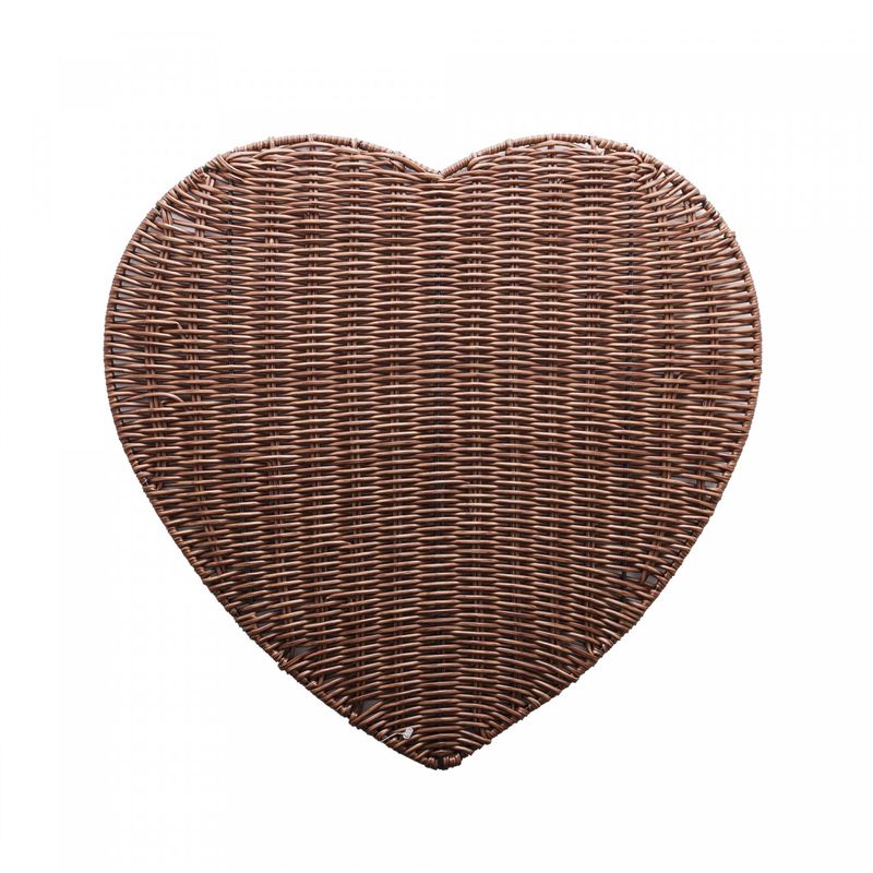 Lugar-Americano-de-Rattan-Plastico-Coracao-Marrom-41cm-x-40cm-Lyor