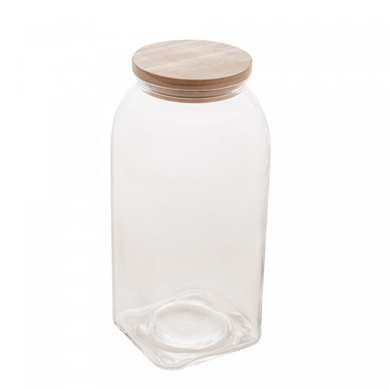 Porta-Mantimento-de-Vidro-com-Tampa-de-Bambu-18L-Lyor