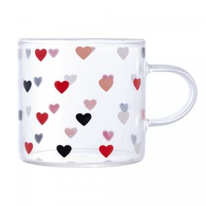 Caneca de Vidro Borossilicato Resistente ao Calor Love 125ml - Lyor