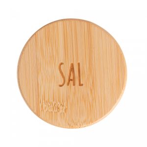 Saleiro Redondo de Bambu com Tampa 9cm x 6cm - Lyor