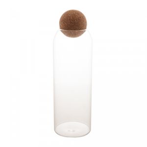 Pote de Vidro Borossilicato Resistente ao Calor com Tampa Esfera de Rolha Clean 1,3L - Lyor
