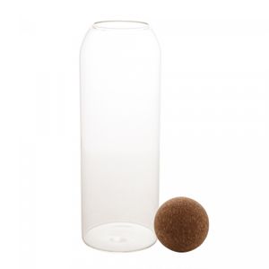 Pote de Vidro Borossilicato Resistente ao Calor com Tampa Esfera de Rolha Clean 1,3L - Lyor