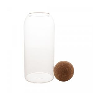 Pote de Vidro Borossilicato Resistente ao Calor com Tampa Esfera de Rolha Clean 1,1L - Lyor