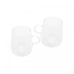 Conjunto 2 Xícaras de Café e Chá Parede Dupla de Vidro Borossilicato 360ml - Lyor
