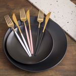 Conjunto-6-Colheres-para-Mesa-de-Aco-Inox-com-Cabo-em-Plastico-Bambu-Dourado-20cm-Lyor
