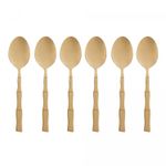 Conjunto-6-Colheres-para-Mesa-de-Aco-Inox-com-Cabo-em-Plastico-Bambu-Dourado-20cm-Lyor