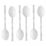Conjunto-6-Colheres-para-Mesa-de-Aco-Inox-com-Cabo-em-Plastico-Bambu-Dourado-20cm-Lyor