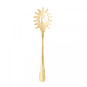 Pegador para Macarrão de Aço Inox Positano Dourada 27,5cm - Lyor