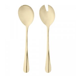 Conjunto 2 Peças para Salada de Aço Inox Positano Dourada 27cm - Lyor