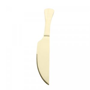 Faca para Assado de Aço Inox Positano Dourada 28,5cm - Lyor
