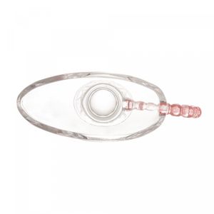 Molheira de Cristal Coração Borda Rosa 15,5cm x 6cm x 8cm- Lyor