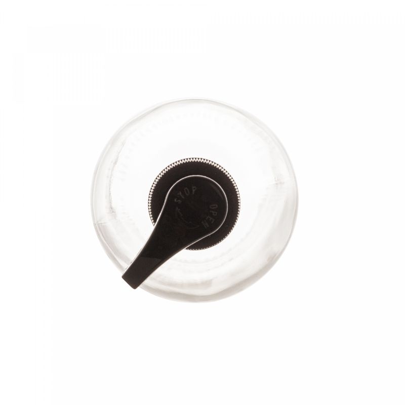 Porta-Sabonete-Liquido-de-Vidro-com-Pump-em-Plastico-Preto-490ml-Lyor