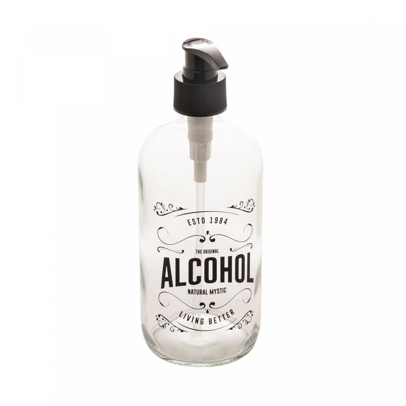 Porta-Alcool-em-Gel-de-Vidro-com-Pump-em-Plastico-Preto-490ml-Lyor
