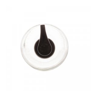 Porta Álcool em Gel de Vidro com Pump em Plástico Preto 490ml - Lyor