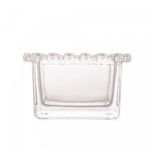 Bowl Quadrado de Cristal Coração 8,5cm x 8,5cm x 5cm - Lyor