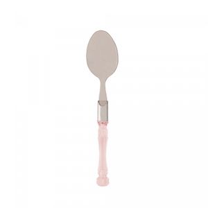 Conjunto 6 Colheres para Mesa de Aço Inox com Cabo em Plástico Bambu Rosa 19,5cm - Lyor