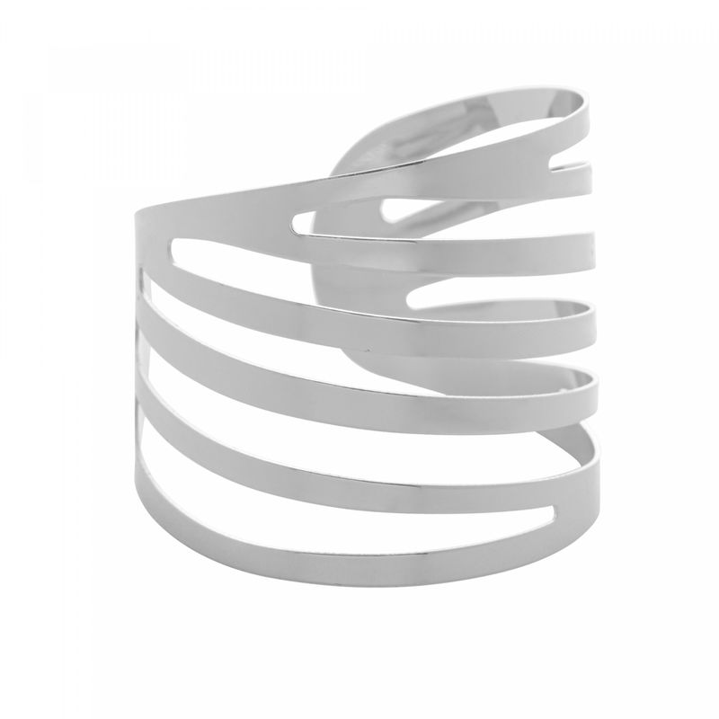 Conjunto-4-Aneis-para-Guardanapo-de-Aco-Curves-Prateado-4cm-Lyor