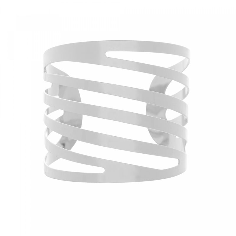 Conjunto-4-Aneis-para-Guardanapo-de-Aco-Curves-Prateado-4cm-Lyor