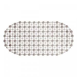 Tapete de PVC com Antiderrapante para Banheiro Cinza 63cm x 35cm - Lyor