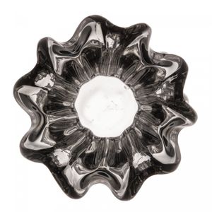 Vaso de Vidro Italy Cinza 13cm x 17cm - Lyor