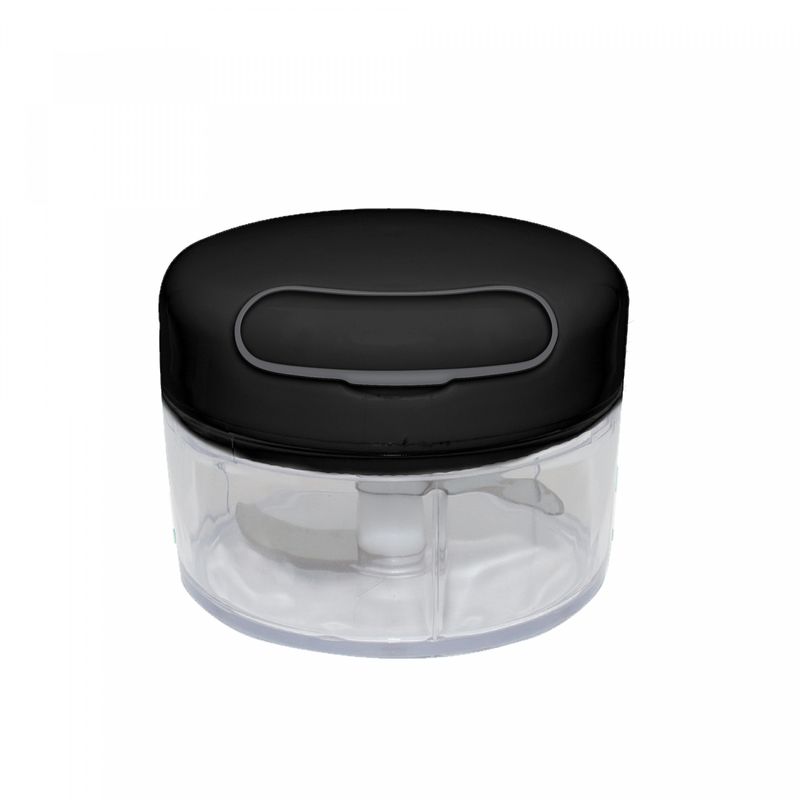 Mini-Processador-de-Alimentos-Manual-em-Plastico-2-Laminas-Preto-e-Cinza-86cm-x-7cm-Lyor