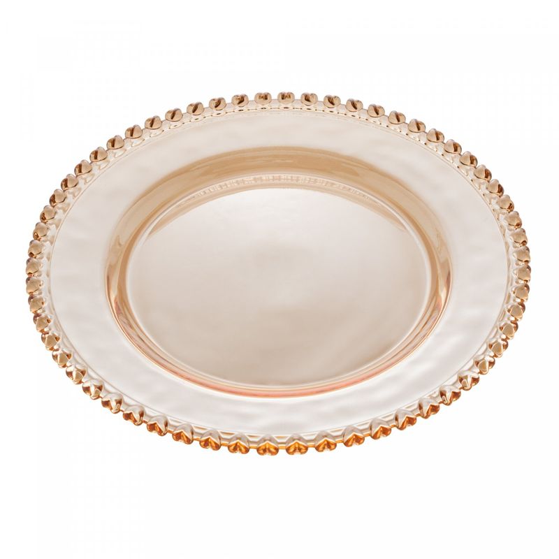 Prato-Raso-de-Cristal-Coracao-Ambar-Metalizado-28cm-Lyor