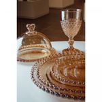 Prato-Raso-de-Cristal-Coracao-Ambar-Metalizado-28cm-Lyor
