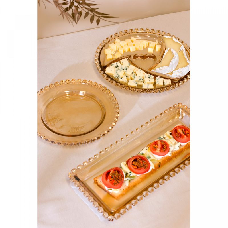 Prato-para-Sobremesa-de-Cristal-Coracao-Ambar-Metalizado-20cm-Lyor