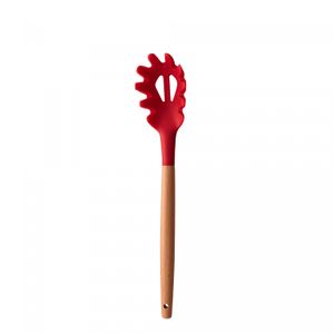 Pegador para Massa de Silicone com Cabo em Bambu Charmy Vermelho 31cm - Lyor
