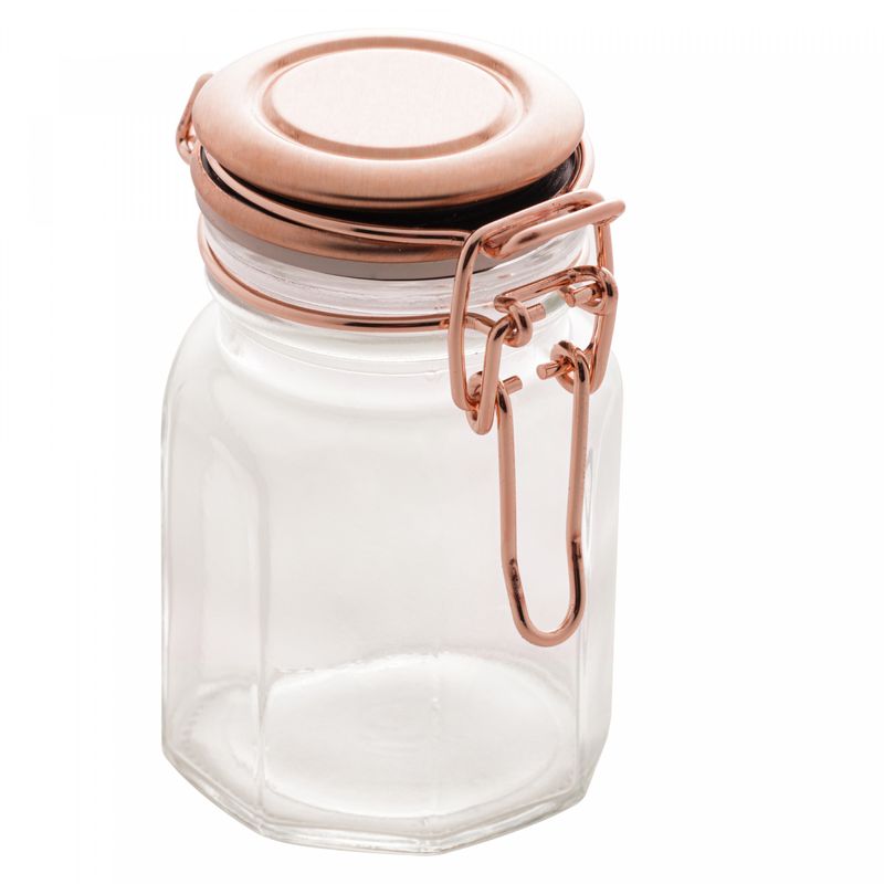 Pote-Hermetico-de-Vidro-com-Tampa-em-Metal-Geometrico-Rose-80ml-Lyor