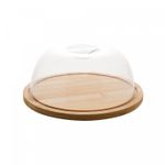 Prato-para-Queijo-de-Bambu-com-Tampa-em-Plastico-185cm-x-185cm-x-8cm-Lyor