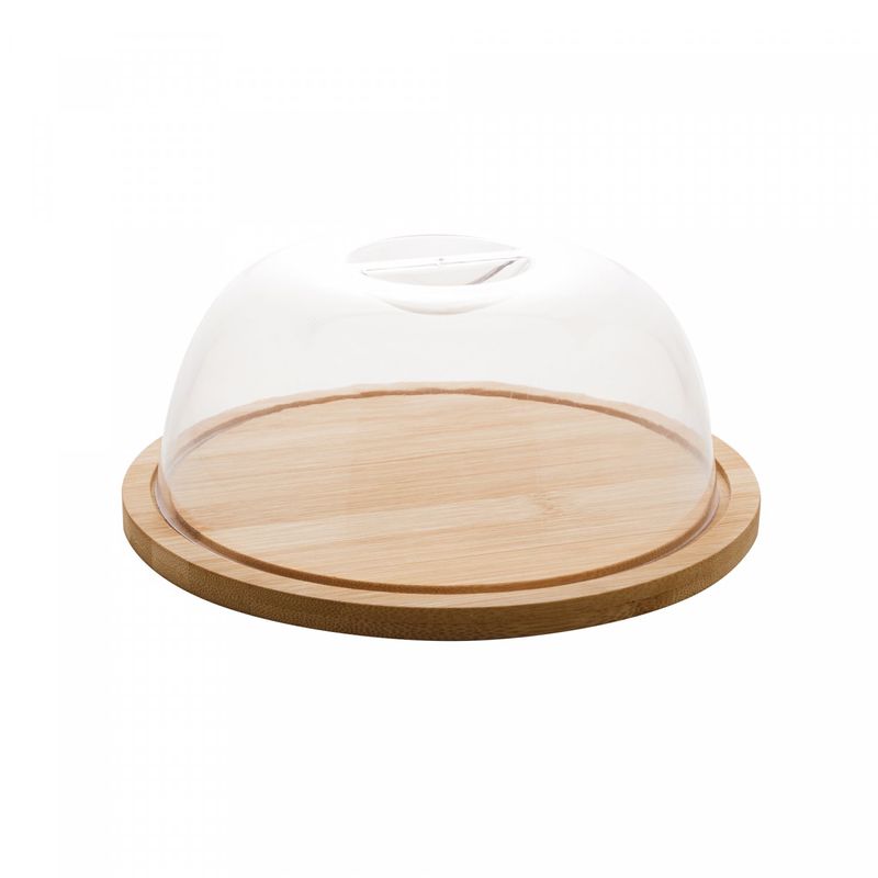 Prato-para-Queijo-de-Bambu-com-Tampa-em-Plastico-185cm-x-185cm-x-8cm-Lyor