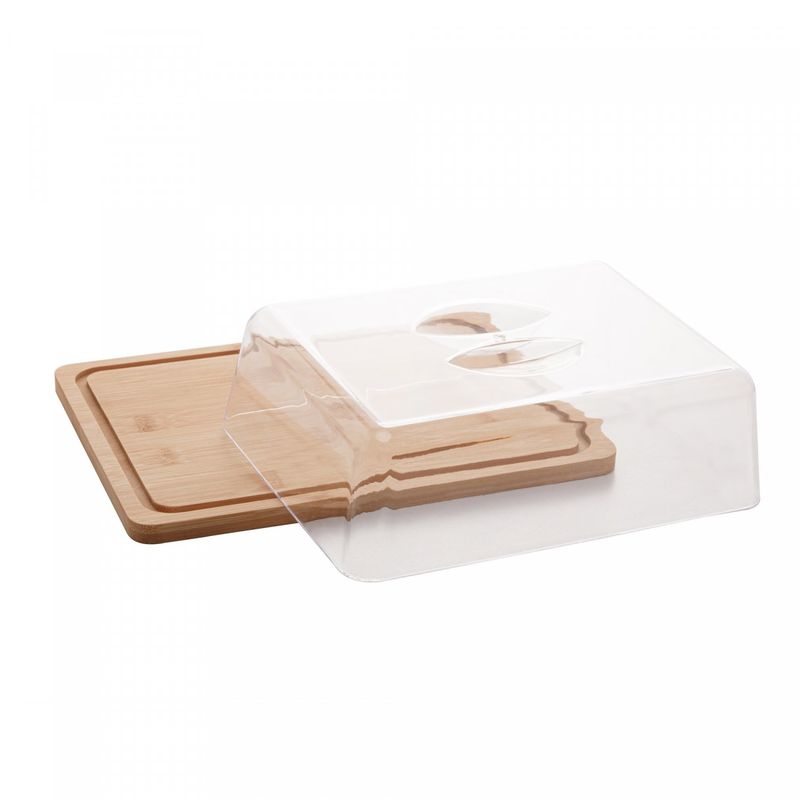 Prato-para-Queijo-de-Bambu-com-Tampa-em-Plastico-24cm-x-185cm-x-75cm-Lyor