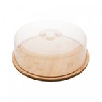 Prato-para-Bolo-de-Bambu-com-Tampa-em-Plastico-28cm-x-28cm-x-95cm-Lyor